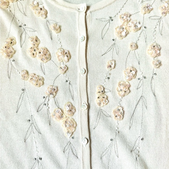 Ann Taylor Women’s Beaded Cardigan - Picture 3 of 5
